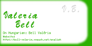 valeria bell business card